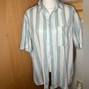 H&M 100% cotton stripper button down